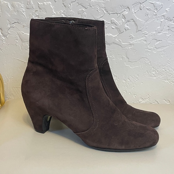 Sam Edelman Shoes - Sam Edelman {7} 'Maddie' Dark Brown Suede Zip Up Ankle Booties
